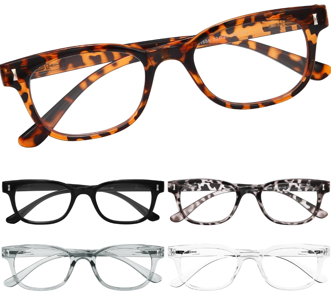 BLS BLUES 5 Packs Reading Glasses for Women Blue Light Blocking, Vintage Computer Eyewear