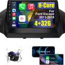 4+32G T8 8 Core for Ford Escape 2013 2014 2015 2016 2017 2018 2019 Car Radio Stereo with Wireless Carplay Android Auto, 9" HD Touchscreen Android 12 Car Radio with Backup Camera Bluetooth AM/FM/RDS