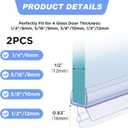 Lineshading 2 Pack Shower Door Bottom Seal, 1/2"(12mm), Curved