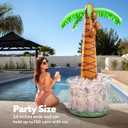 JOYIN 60" Inflatable Palm Tree Cooler, Beach Theme Decor, Pool Party Decorations, Luau Hawaiian Birthday Party Supplies, Ocean Jungle Tropical Themed Summer Outdoor Drink Cooler