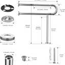 Toilet Grab Bar 31.3 Inch with Leg, YuanDe Chrome Anti-Slip Toilet Handrail, Wall & Floor Mounted Stainless Steel Grab Bar, Knurled Handicap Support Rail for Elderly, Disabled, Pregnant