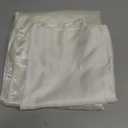 Ruisita Satin Party Tablecloth 58 x 102 Inches Wedding Rectangle Bright Silk Tablecloth Table Decor for Wedding Banquet Table Decoration, Ivory