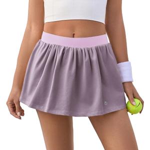 Fisoew Womens Tennis Skirt Built-in Shorts Workout High Waisted Active Running Skorts Skirts with Pockets (Pink, S)