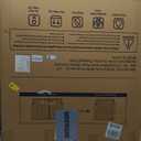 Cumbor 34" Extra Tall No Bottom Bar Baby Gate for Stairs, Wall Mounted Dog Gate Indoor for Larger Pets, Expandable 29.2-43" Safety Gate for Doorways, Wide Walk Thru Door for Easy Access (Black)