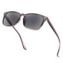 TJUTR Full Lens Reading Sunglasses for Women Men, Classic UV400 Protection Readers Sun Glasses TRG8082 (Dark Brown Frame/Grey Lens, 4.0)