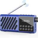 SHIDU Portable FM Radio with Bluetooth Speaker, MP3 Player, LED Display, Auto Scan Save, Support TF/USB/AUX, Rechargeable Battery for Elderly, Home, Camping, Outdoor