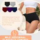 MISSWHO Cotton High Waisted Women Underwear Soft Briefs Full Coverage Comfy Ladies Panties, Size 6