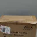 HOMCOM 2 Ft/22 inch 2 Pack Prelit Artificial Christmas Tree Cordless with 69 Branches, Warm White LED Lights, Red Berries, Pine Cones, for Outdoor Entryway, Green