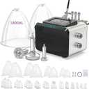 Vacuum Therapy Machine, 3 in 1 Vacuum Cupping Therapy Sets with 1800ML and 1500ML Large Cups, 3 Gua Sha Head, 0-80 cmHg, 5 inch Touch Screen