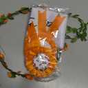 Xinnun 4 Pieces Little Cutie Citrus Mom to Be Sash Baby Shower Decoration Themed Sash for Mommy and Dad Corsage Pin with Sage Green Leaf Flower Crown for Baby Shower Party Favor Gender Reveal (Orange)