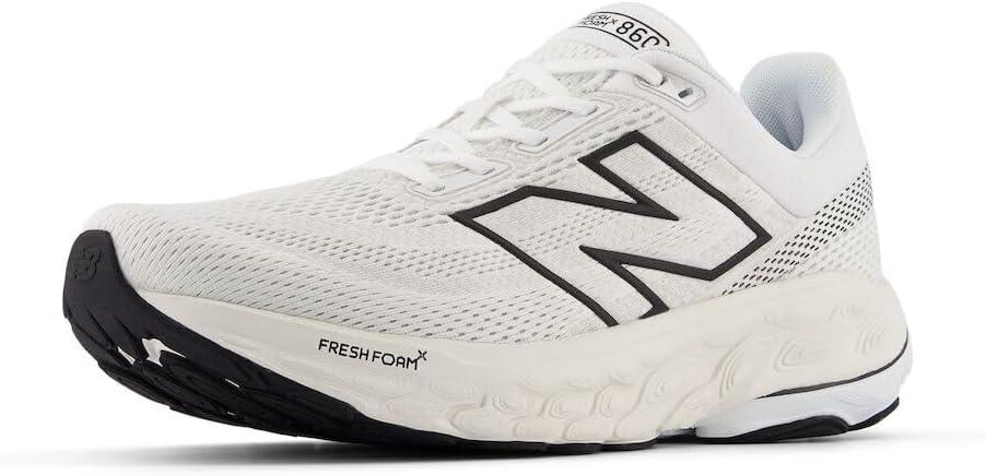 New Balance Men's Fresh Foam X 860 V14 Running Shoe, US 10.5 X Wide, White Black Sea Salt, Size 10