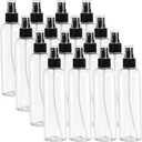 Bekith 16 Pack 8 oz Plastic Spray Bottles, Clear Empty Fine Mist Sprayer Bottles with Pump Spray Cap for Essential Oils, Travel, Perfumes