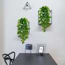 BLEUM CADE Fake Hanging Plants, 2pcs Artificial Pothos Vines Greenery for Wall Home Living Room Office Indoor Outdoor Decor (No Baskets)
