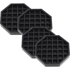 Octagon Coffee Drip Tray by Hard Black Plastic for Coffee Countertop | Drip Tray for Drink Dispenser (4" - 4 Pcs)