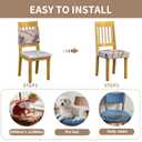 CoSofSLIP Chair Seat Covers Dining Room Set of 6,Soft Printed Patterned