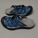KEEN Women's Newport Closed Toe Slip on Sandals (7, Fjord Blue/Iceland Poppy)