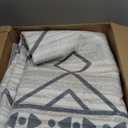 5x7 Area Rugs - Ultra-Thin Washable Rug with Non-Slip Backing, Ideal for Living Room, Bedroom, Kitchen Floor Carpet - Western Style, Easy Clean, Durable, Checkered (Ivory | Grey)