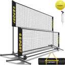 10 FT Mini Portable Volleyball Net Equipment Set with Rubber Volleyball,Pump and Potable Carry Bag.Adjustable Height 2.7FT-5.1FT for Tennis Net,Badminton Net,Soccer Net,Pickleball Net
