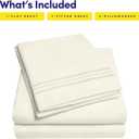 1500 Supreme Collection California King Sheet Sets Ivory - Luxury Hotel Bed Sheets and Pillowcase Set for California King Mattress - Extra Soft, Elastic Corner Straps, Deep Pocket Sheets Ivory