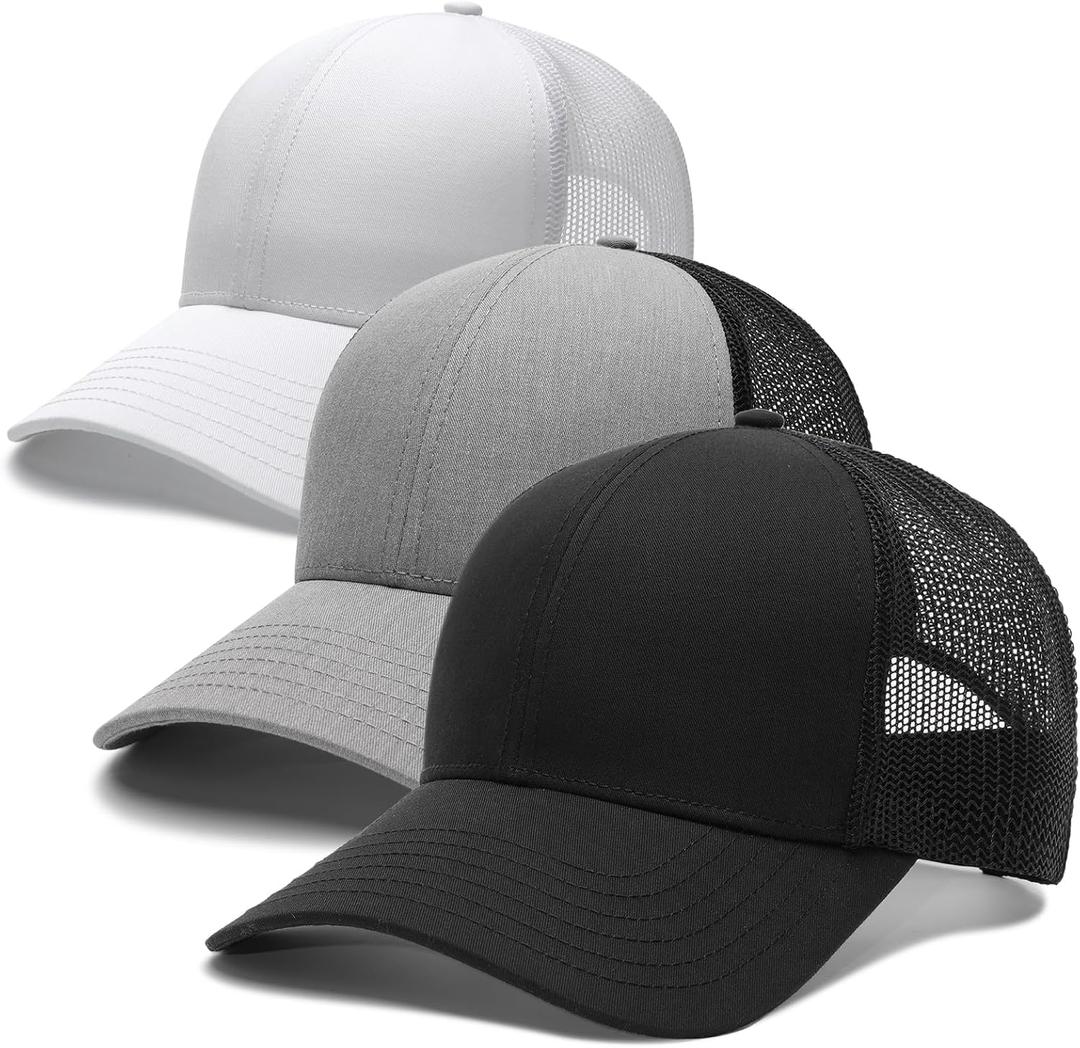 FURTALK Mens Trucker Hat Structured Mesh Baseball Cap Adjustable Classic Mens Hat