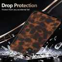 Cute Phone Case for iPhone 15 Case, [with 2X Screen Protector] Tortoise Shell Pattern Leopard Full Camera Protective Slim Shockproof Cool Trendy Aesthetic - Brown Leopard