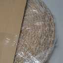 Large 27.6 Inches Rattan Round Serving Tray with Handles Round Braided Bankuan Basket with Handles for Decorative Coffee Table Fruit Bread