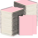Yahenda 18 Pcs Spiral Notebook Bulk A5 Journal Lined 8.3'' x 5.5'' Writing Composition Paper Small Notepad Subject Notebook for Students Office Business Back to School Supplies (Pink)