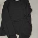 Noomelfish Girls Long Sleeve Crop Tops Kids Cute Dance Cropped T-Shirts, Black, Size 11-12 Years