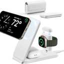 ESR for 3 in 1 Magsafe Charger, Travel Charger Stand Made for Apple Watch Certified, Foldable Charging Station Compatible with Magsafe and iPhone 17/16/15/14/13/12, AirPods 4/3/Pro, White