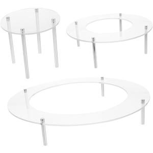 Garneck Stable 4-legged Cake Stand Display Acrylic Cupcake Stand Riser for Buffet Suitable for Home Party