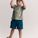 Baby Short-Sleeve Relaxed Tee (Green), Size 5T