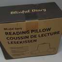 Blissful Diary Reading Pillow, Large Backrest Pillow with Shredded Memory Foam for Adult & Children, Designed for Bed and Couch Sitting Up, Includes Arms, Pockets and Washable Cover, Dark Gray