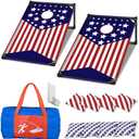 NZQXJXZ Portable Cornhole Board Set with 8 Bean Bags - 3x2 Ft Corn Hole Toss Game for Indoor and Outdoor Parties, Ideal for Kids, Adults, Beach, Yard and Camping