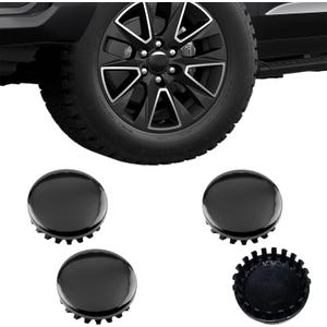 83MM Wheel Center Caps Compatible with Silverado Suburban Tahoe Yukon XL Sierra Van Savana Black Center Cover