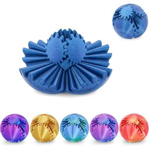 Gear Ball 3D Printed Cube Fidget Toy,Gear Sphere Fidget Toys,Sensory Toys for Stress and Anxiety Relief, Desk Toy Fidget Spinners,Stocking Stuffers for Adults & Kids Gift (Galactic Blue, 2.3 Inch)