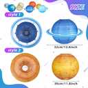 8 PCS Planet Paper Lanterns, 12 Inch Outer Space Party Decorations, Solar System Hanging Planets Lantern for Kids Space Theme Party Birthday Room Decorations