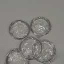5PCS Crumpet Rings, 4" Stainless Steel Egg Rings for English Muffin, Tart, Cookie, Frying Egg, Double Rolled Round Cake Mold