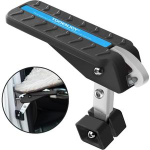 TOOENJOY Adjustable 5 Gear Extra Protection Car Door Latch Step No Assemble Foldable Heavy Duty Car Gadgets Stand Pedal Ladder for Easy Roof Rack Access, Universal, Max Load 400LBS(Medium) (Dark Grey)