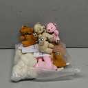 Skylety 16 Pcs Bear Stuffed Animal Mini 4 Inch Bear Bulk Keychain Gift for Wedding Baby Shower Birthday Party Favor(Plaid Style)