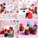 280Pcs Little Sweetheart is On The Way Baby Shower Decorations Valentines Day Decor with Plates Napkins Cups Tablecloth Banner Backdrop Balloon Arch Box Cake Topper for Baby Shower Party