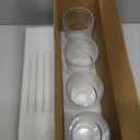 Iced Coffee Cups with Lids: Coffee Bar Accessories - Ribbed Glass Tumbler with Straw and Lid 4Pcs - 20oz Leak Proof Tumbler - Reusable Glass Cups and Tumblers with Lid and Straws for To Go Iced Coffee