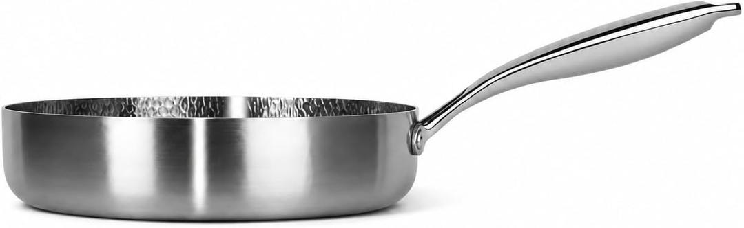 siraat Titanium Hammered Deep Pan Pro, PFAS Free Frying Pan 10.2"