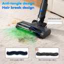 Cordless Vacuum Cleaner, 580W/50Kpa/50Mins Stick Vacuum for Home, LED Touch Screen, Anti-Tangle, Wall Mount Charging Lightweight Rechargeable Vacuum for Carpet Pet Hair Hardwood Floor Blue
