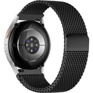 Milanese Loop Metal Strap for Garmin Venu 3 4 2/Forerunner 965 955 265 255 Watch Band,22mm Quick Release Magnetic Mesh Band for Samsung Galaxy Watch 3 45mm/Watch 46mm/Gear S3 Frontier/Classic (Black)
