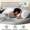 Bedsure Satin Body Pillow Pillowcase - Similar to Silk White Body Pillow Cover Case with Envelope Closure,Cooling and Silky Long Pillowcase for Hair and Skin,20x54 Inches