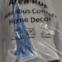 Wonnitar Ombre Blue Washable 2x6 Runner Rug for Hallway, Modern Bathroom Rug Runner, Non-Slip Low Pile Gradient Soft Entryway Carpet Runner for Laundry Entrance Kitchen (Blue, 2'x6')