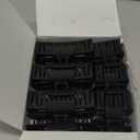 12 Pack Black Square Claw Clips, Big and Small Neutral Rectangle Hair Claw, Non-slip Matte Large Hair Clips for Women,Strong Hold jaw clip for Thick Thin Hair