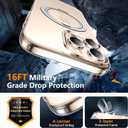 Temdan Designed for iPhone 16 Pro Max Case, 360Rotatable Ring Stand Compatible with MagSafe Military-Grade Protection Magnetic Kickstand Case 6.9 inch-Clear