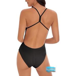 Beautikini Period Swimwear Women One Piece Menstrual Swimsuit Leakproof Racerback Athletic Bathing Suit for Teens Girls S