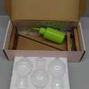 XXXFLOWER Plant Terrarium with Wooden Stand, Air Planter Bulb Glass Vase Metal Swivel Holder Retro Tabletop for Hydroponics Home Garden Office Decoration - 3 Bulb Vase